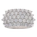18ct White Gold 2.00ct Brilliant Cut Diamond Cluster Ring