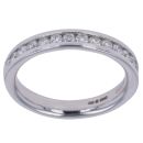 9ct White Gold 0.50ct Brilliant Cut Lab Grown Diamond Half Eternity Ring