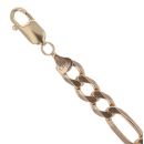 9ct Yellow Gold Figaro Bracelet 8.5"