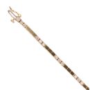 14ct Yellow Gold 0.90ct Brilliant Cut Diamond Bracelet 7"