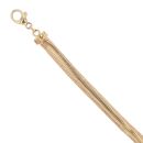 9ct Yellow Gold Flat Snake Bracelet 8"