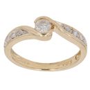 18ct Yellow Gold 0.33ct Brilliant Cut Diamond Solitaire Ring