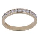 9ct Yellow Gold Moissanite Half Eternity Ring