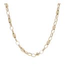 14ct Yellow Gold Patterned Ball Belcher Chain 26"