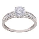 9ct White Gold Cubic Zirconia Ring