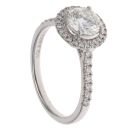 9ct White Gold 1.25ct Brilliant Cut Lab Grown Diamond Cluster Ring