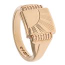 9ct Yellow Gold Patterned Signet Ring