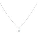 18ct White Gold 0.33ct Brilliant Cut Diamond Solitaire Pendant And Chain 16"