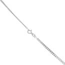 Silver Diamond Cut Curb Chain 22"