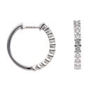 9ct White Gold 0.70ct Brilliant Cut Lab Grown Diamond Hoop Earrings