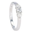 9ct White Gold 0.46ct Diamond Trilogy Ring by Anya Belle