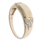9ct Yellow Gold 0.05ct Diamond Rectangle Signet Ring