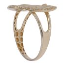 14ct Yellow Gold Our Lady Disc Ring