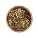 1982 Elizabeth II Decimal Portrait UK Half Sovereign Coin