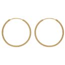 22ct Yellow Gold Dot Hoop Earrings