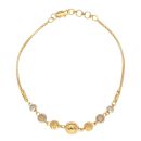22ct Yellow And White Gold Beaded Fancy Bracelet 7"