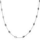 Silver Fancy Beaded Chain 18"
