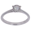 9ct White Gold 0.20ct Brilliant Cut Diamond Solitaire Ring
