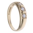 9ct Yellow Gold Cubic Zirconia Three Stone Ring
