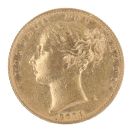 1871 Victoria Young Head UK Full Sovereign Coin