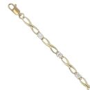 9ct Yellow Gold Cubic Zirconia Infinity Bracelet 7"