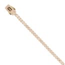 14ct Yellow Gold Monaco Agua Pave Lock Curb Bracelet 7.5"