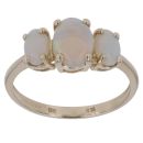 9ct Yellow Gold Opal Three Stone Ring