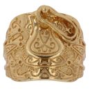 Sterling Silver Gold Plated Saddle Ring