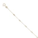 9ct Yellow Gold Textured Bead Adjustable Fancy Bracelet 7.5"