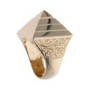 9ct Yellow Gold Pyramid Ring