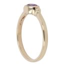 9ct Yellow Gold Created Amethyst Single Stone Ring