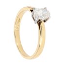 18ct Yellow Gold Oval 0.56ct Diamond Solitaire Ring