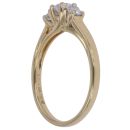 18ct Yellow Gold 0.59ct Brilliant Cut Diamond Trilogy Ring