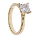 18ct Yellow Gold 1.00ct Princess Cut Lab Grown Diamond Solitaire Ring