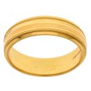 22ct Yellow Gold Patterned Wedding Band 5.4mm