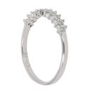 9ct White Gold 0.20ct Brilliant Cut Diamond Two Row Fancy Ring