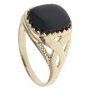 9ct Yellow Gold Square Onyx Signet Ring