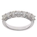 18ct White Gold 1.00ct Brilliant Cut Diamond Seven Stone Eternity Ring