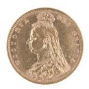 1890 Victoria Jubilee Head UK Half Sovereign Coin