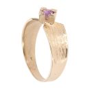 9ct Yellow Gold Single Stone Amethyst Ring