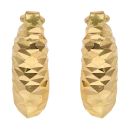 22ct Yellow Gold Arabesque Basket Hoop Earrings