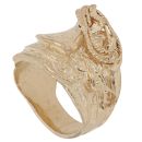 9ct Yellow Gold Patterned Saddle Ring