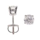 9ct White Gold 0.70ct Brilliant Cut Diamond Stud Earrings