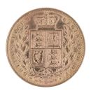 1862 Victoria Young Head Shield UK Full Sovereign Coin