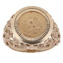 9ct Yellow Gold Dos Pesos Coin Ring