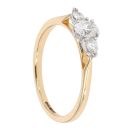 18ct Yellow Gold Certificated 3 Stone Diamond Ring