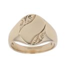 9ct Yellow Gold Patterned Signet Ring