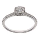 9ct White Gold 0.25ct Brilliant Cut Diamond Cluster Ring