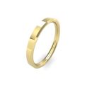 18ct Yellow Gold Soft Chamfered Edge Wedding Band 2.5mm
