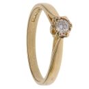 18ct Yellow Gold 0.10ct Diamond Solitaire Ring